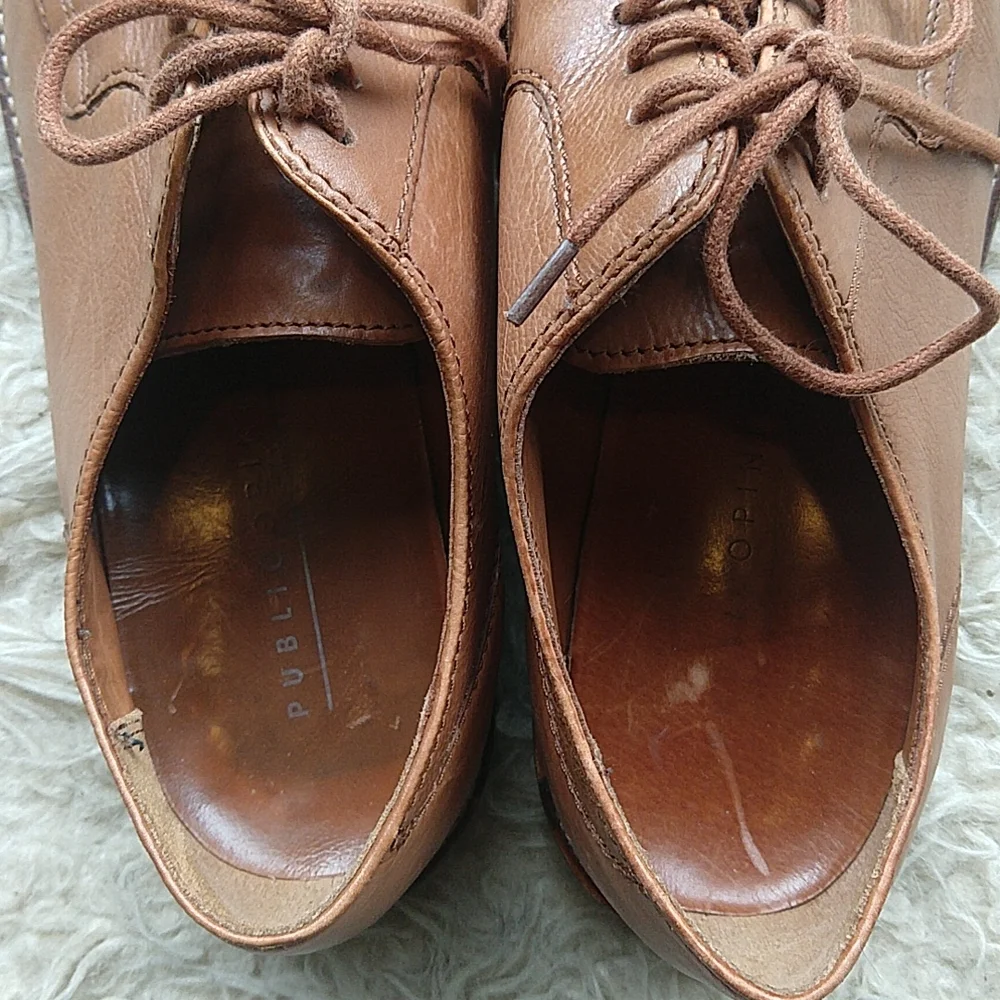 Public Opinion Men's Oxford Brown Dress Shoes Size 11